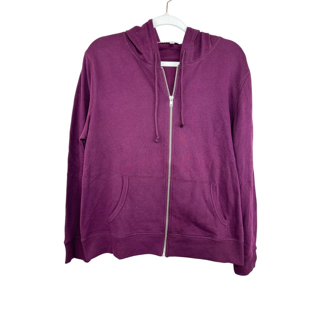 Victoria's Secret Angel Wing Sequin Hoodie Zip Up Sweatshirt Wine Size XL - Picture 3 of 10